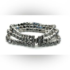 Art Deco Style triple row bracelet